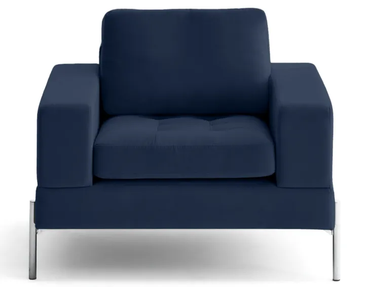 Fauteuil en velours Isaure