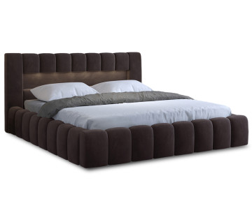 Lit coffre 180x200 cm sommier inclus en velours Cleo