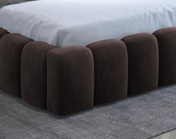 Lit coffre 180x200 cm sommier inclus en velours Cleo