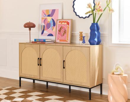 Nagato - buffet bas - bois - 150 cm Bestmobilier