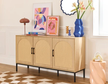 Nagato - buffet bas - bois - 150 cm Bestmobilier