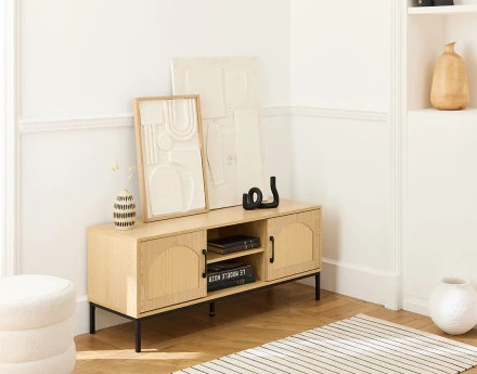 Nagato - meuble tv - bois - 120 cm Bestmobilier