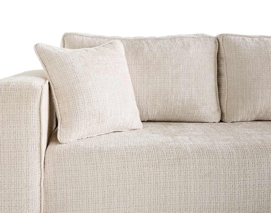 Canapé d'angle déhoussable réversible 4 places en velours texturé Topaze Canapé d'angle déhoussable réversible 4 places en velours texturé Topaze