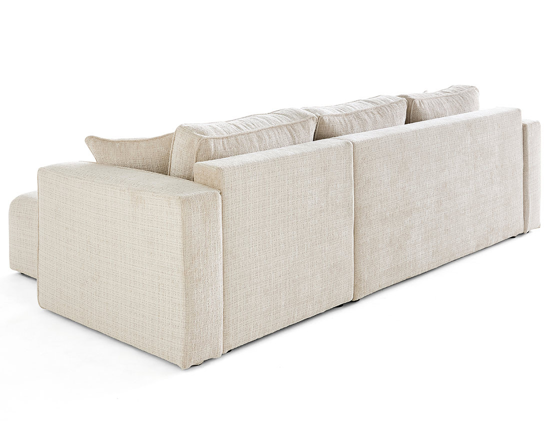 Canapé d'angle déhoussable réversible 4 places en velours texturé Topaze Canapé d'angle déhoussable réversible 4 places en velours texturé Topaze