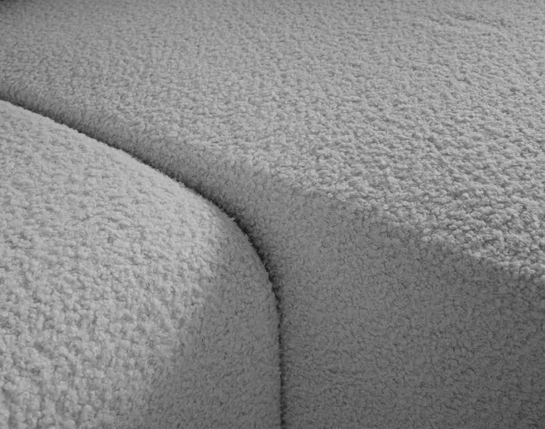 Canapé d'angle déhoussable réversible 4 places en tissu bouclette Canapé d'angle déhoussable réversible 4 places en tissu bouclette