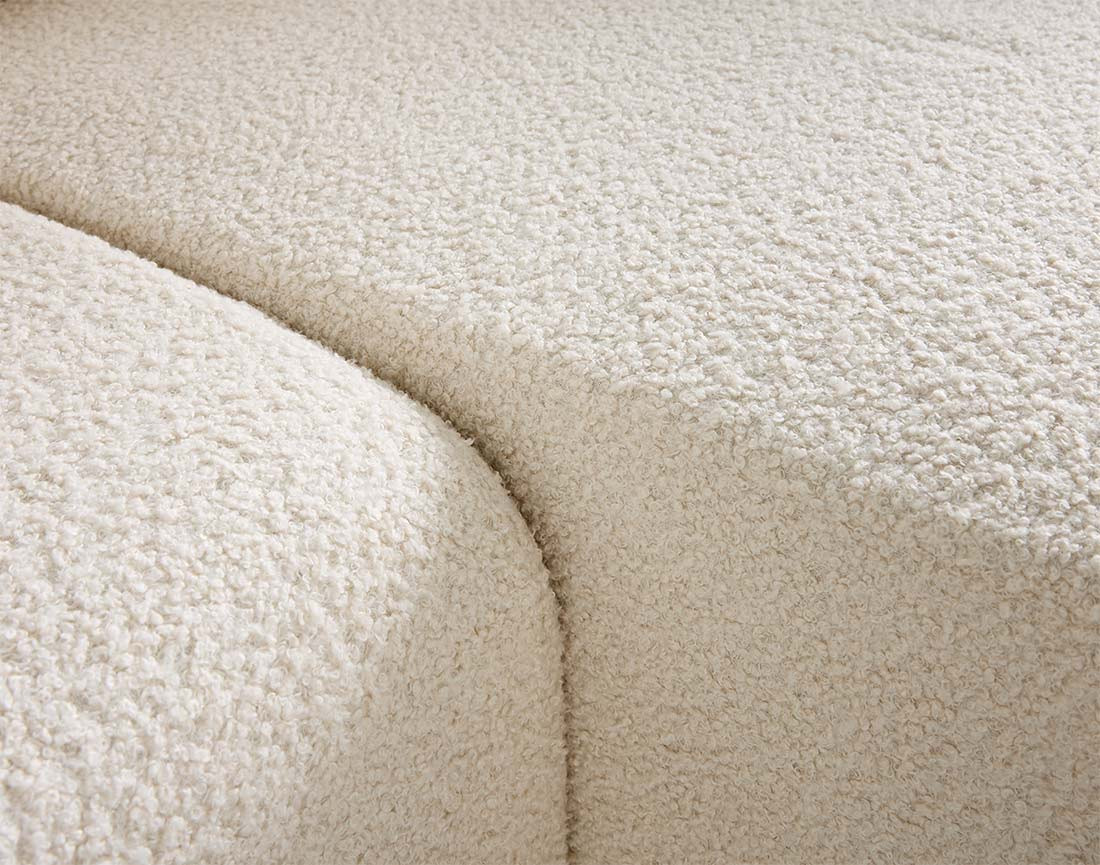 Canapé d'angle déhoussable réversible 4 places en tissu bouclette Canapé d'angle déhoussable réversible 4 places en tissu bouclette