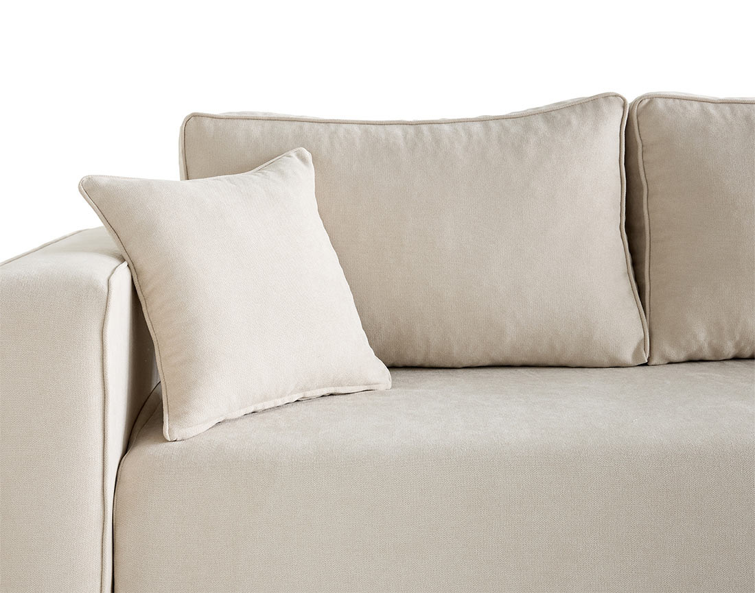 Canapé d'angle déhoussable réversible 4 places en tissu Topaze