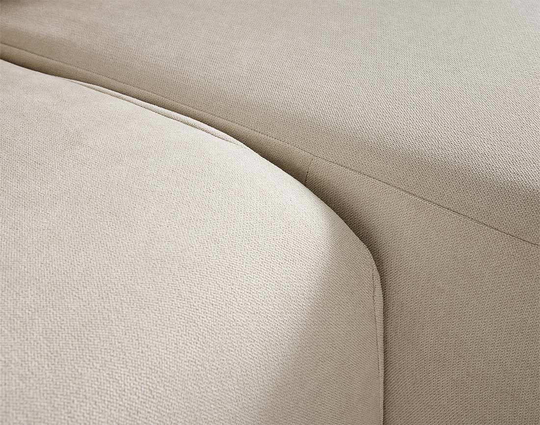 Canapé d'angle déhoussable réversible 4 places en tissu Topaze