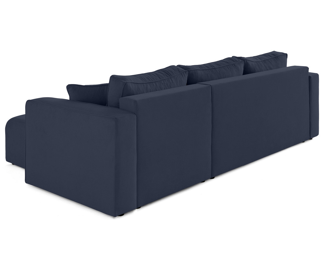 Canapé d'angle déhoussable réversible 4 places en tissu Topaze