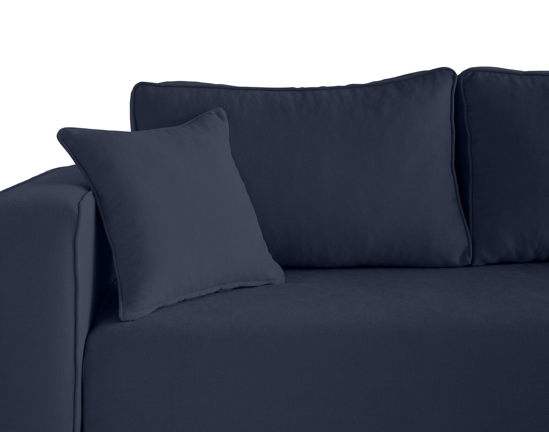 Canapé d'angle déhoussable réversible 4 places en tissu Topaze