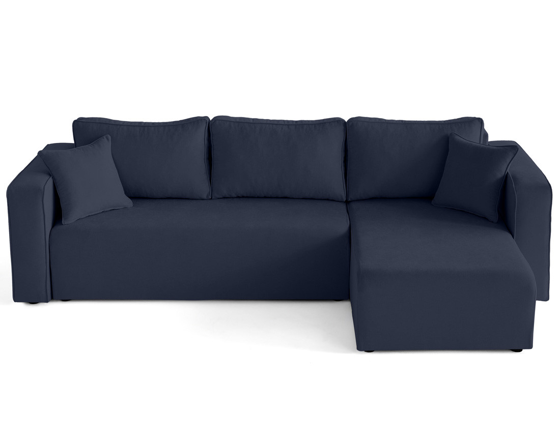 Canapé d'angle déhoussable réversible 4 places en tissu Topaze