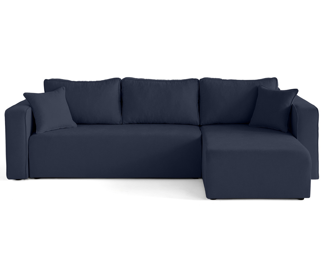 Canapé d'angle déhoussable réversible 4 places en tissu Topaze