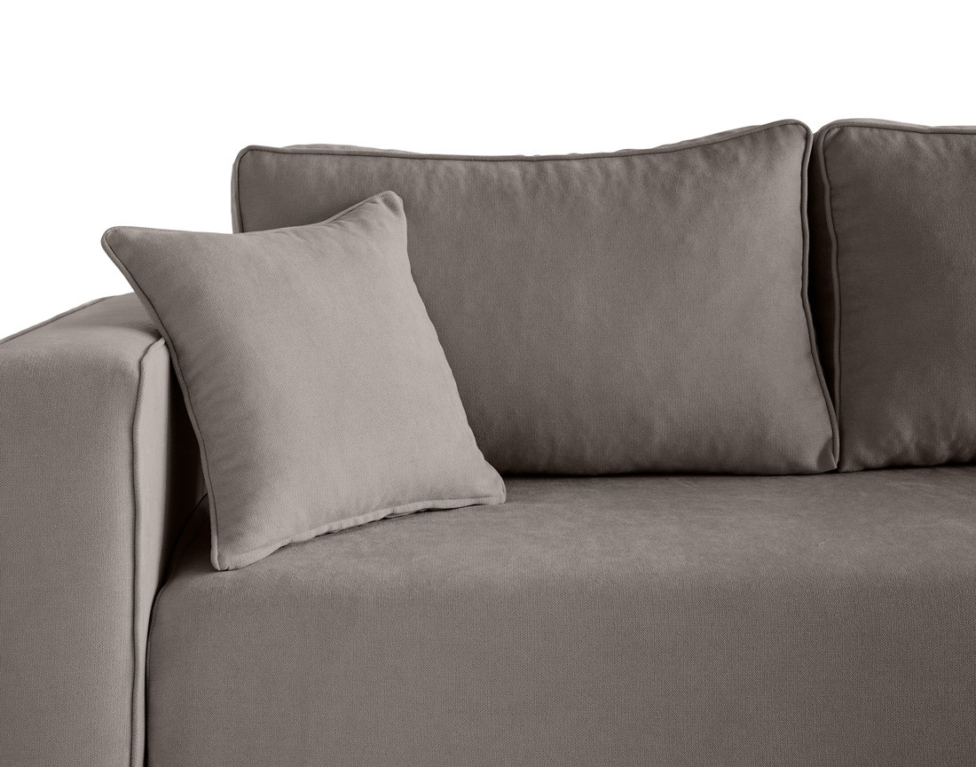 Canapé d'angle déhoussable réversible 4 places en tissu Topaze