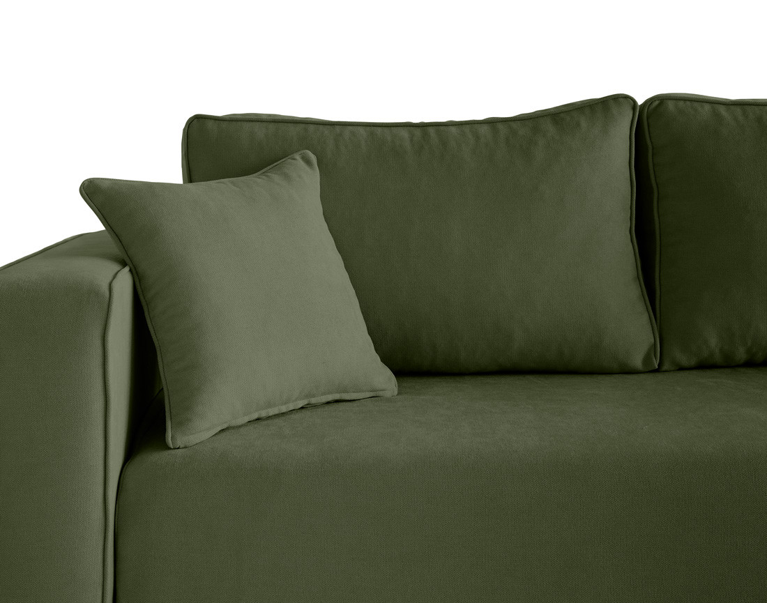 Canapé d'angle déhoussable réversible 4 places en tissu Topaze