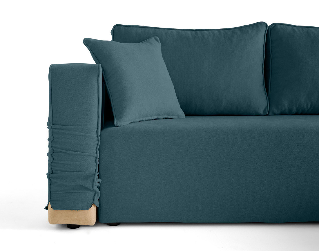 Housse en tissu pour canapé d'angle réversible 4 places Topaze