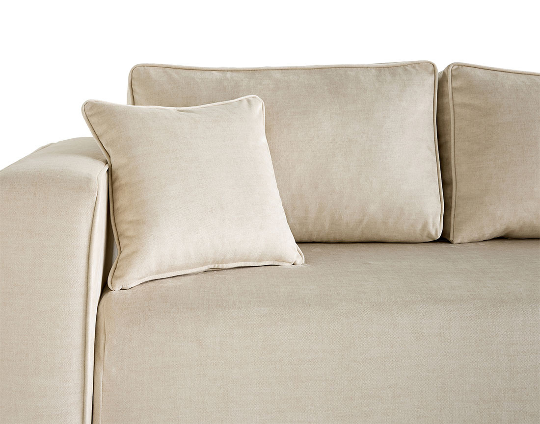 Canapé d'angle déhoussable réversible 4 places en velours Topaze Canapé d'angle déhoussable réversible 4 places en velours Topaze