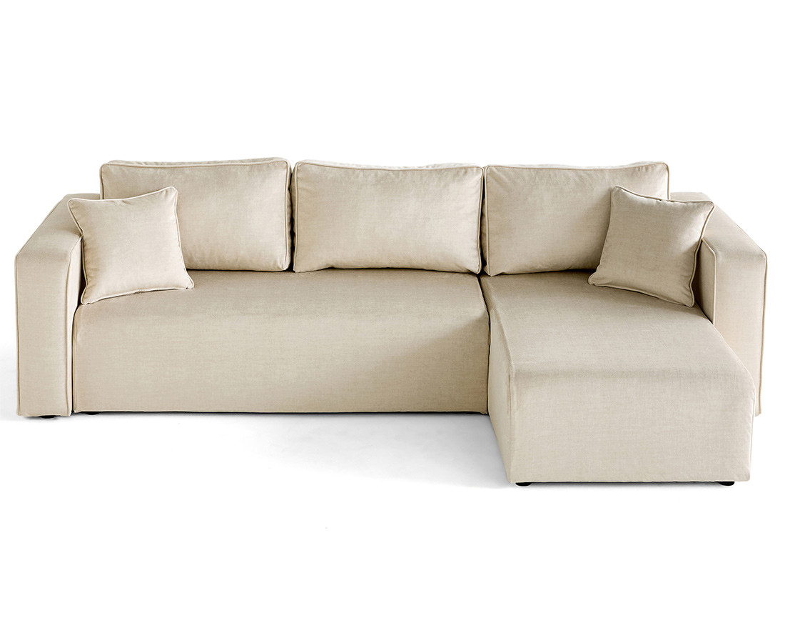 Canapé d'angle déhoussable réversible 4 places en velours Topaze Canapé d'angle déhoussable réversible 4 places en velours Topaze