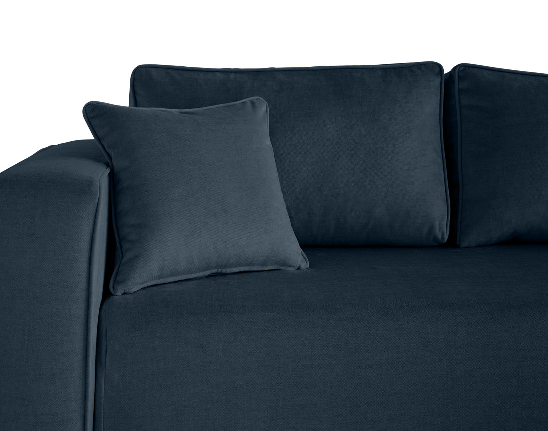 Canapé d'angle déhoussable réversible 4 places en velours Topaze