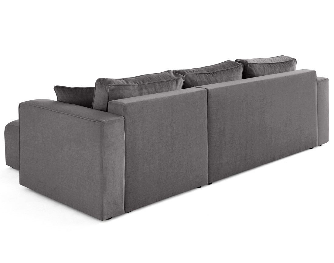Canapé d'angle déhoussable réversible 4 places en velours Topaze Canapé d'angle déhoussable réversible 4 places en velours Topaze
