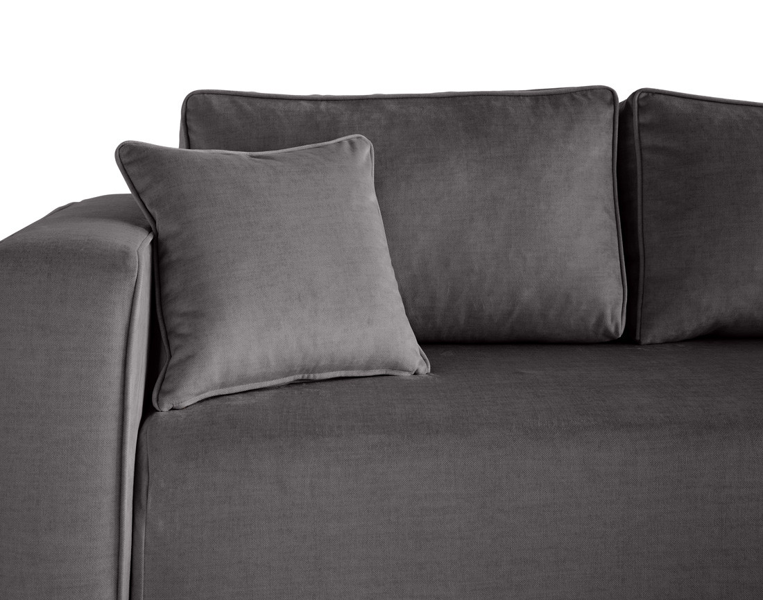 Canapé d'angle déhoussable réversible 4 places en velours Topaze Canapé d'angle déhoussable réversible 4 places en velours Topaze
