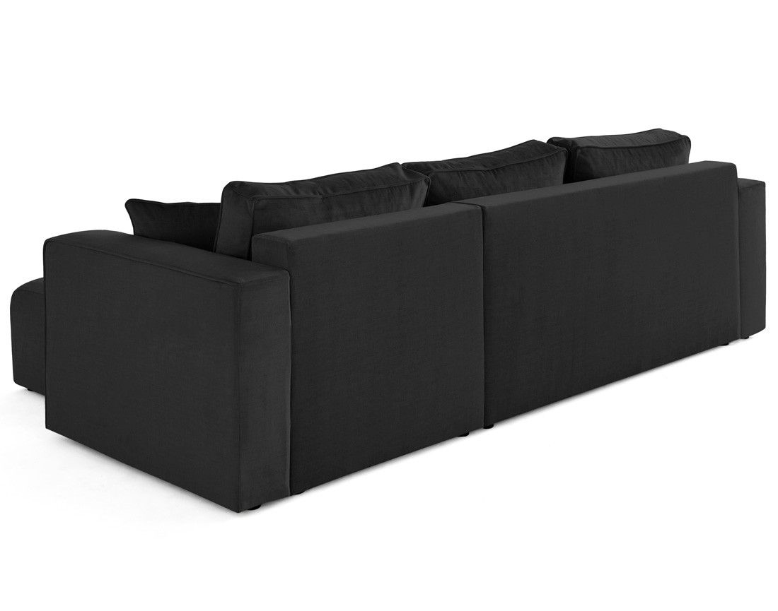 Canapé d'angle déhoussable réversible 4 places en velours Topaze Canapé d'angle déhoussable réversible 4 places en velours Topaze