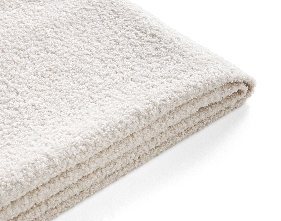 Housse en tissu bouclette pour canapé d'angle réversible 4 places Topaze