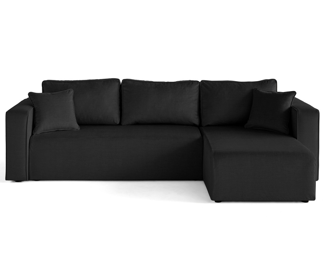 Housse en velours pour canapé d'angle réversible 4 places Topaze