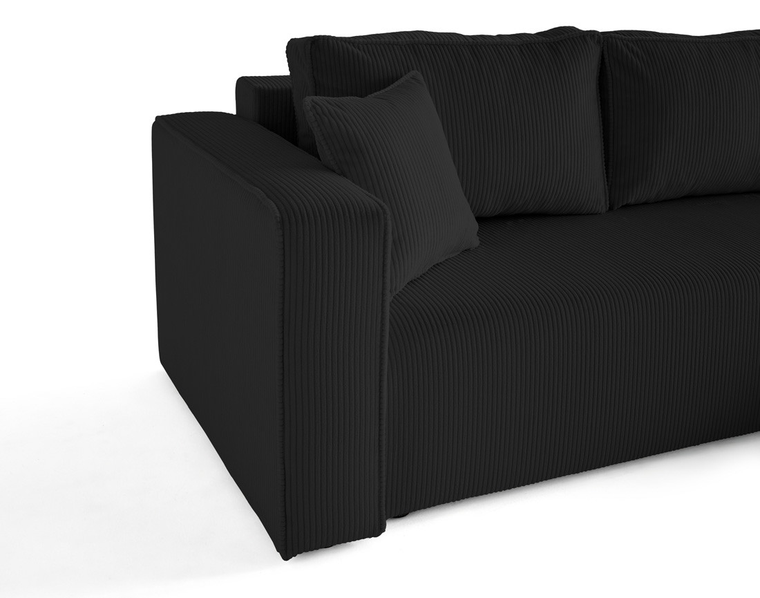 Canapé d'angle déhoussable réversible 4 places en velours côtelé Topaze Canapé d'angle déhoussable réversible 4 places en velours côtelé Topaze