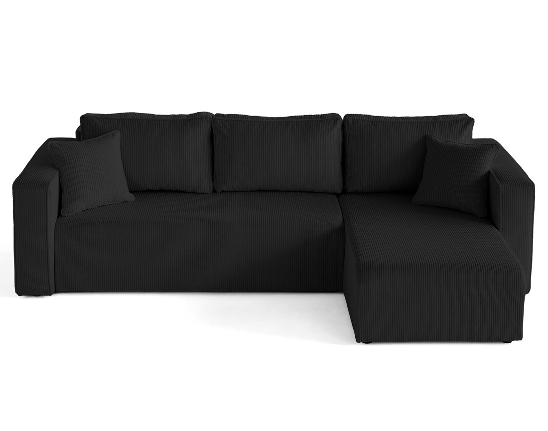 Canapé d'angle déhoussable réversible 4 places en velours côtelé Topaze Canapé d'angle déhoussable réversible 4 places en velours côtelé Topaze