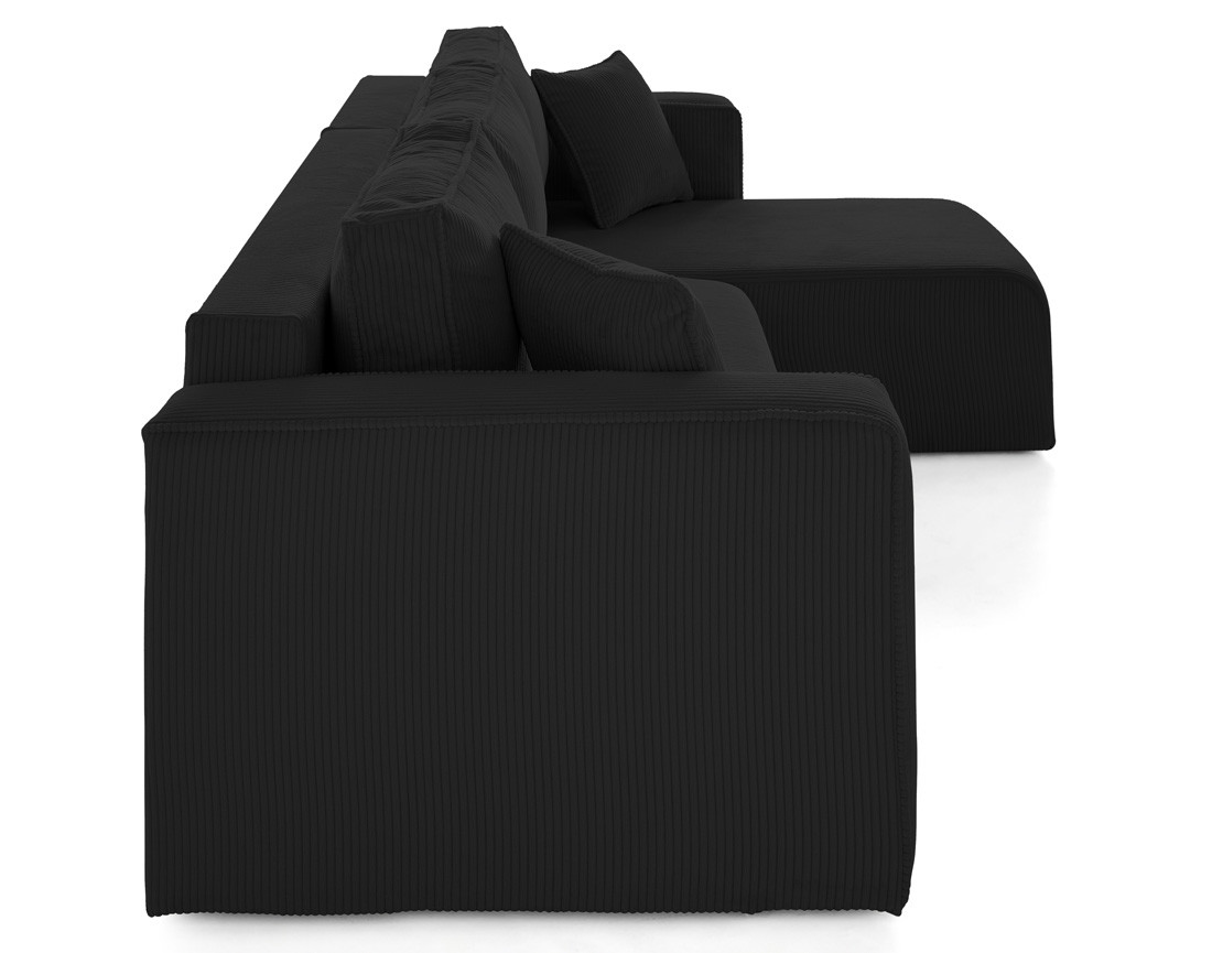 Canapé d'angle déhoussable réversible 4 places en velours côtelé Topaze Canapé d'angle déhoussable réversible 4 places en velours côtelé Topaze