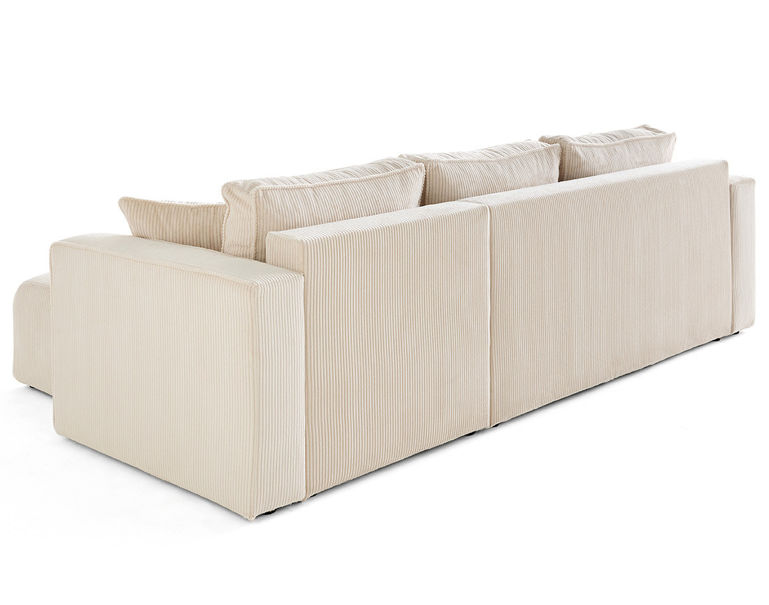 Canapé d'angle déhoussable réversible 4 places en velours côtelé Topaze Canapé d'angle déhoussable réversible 4 places en velours côtelé Topaze