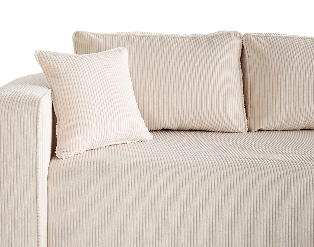 Canapé d'angle déhoussable réversible 4 places en velours côtelé Topaze Canapé d'angle déhoussable réversible 4 places en velours côtelé Topaze