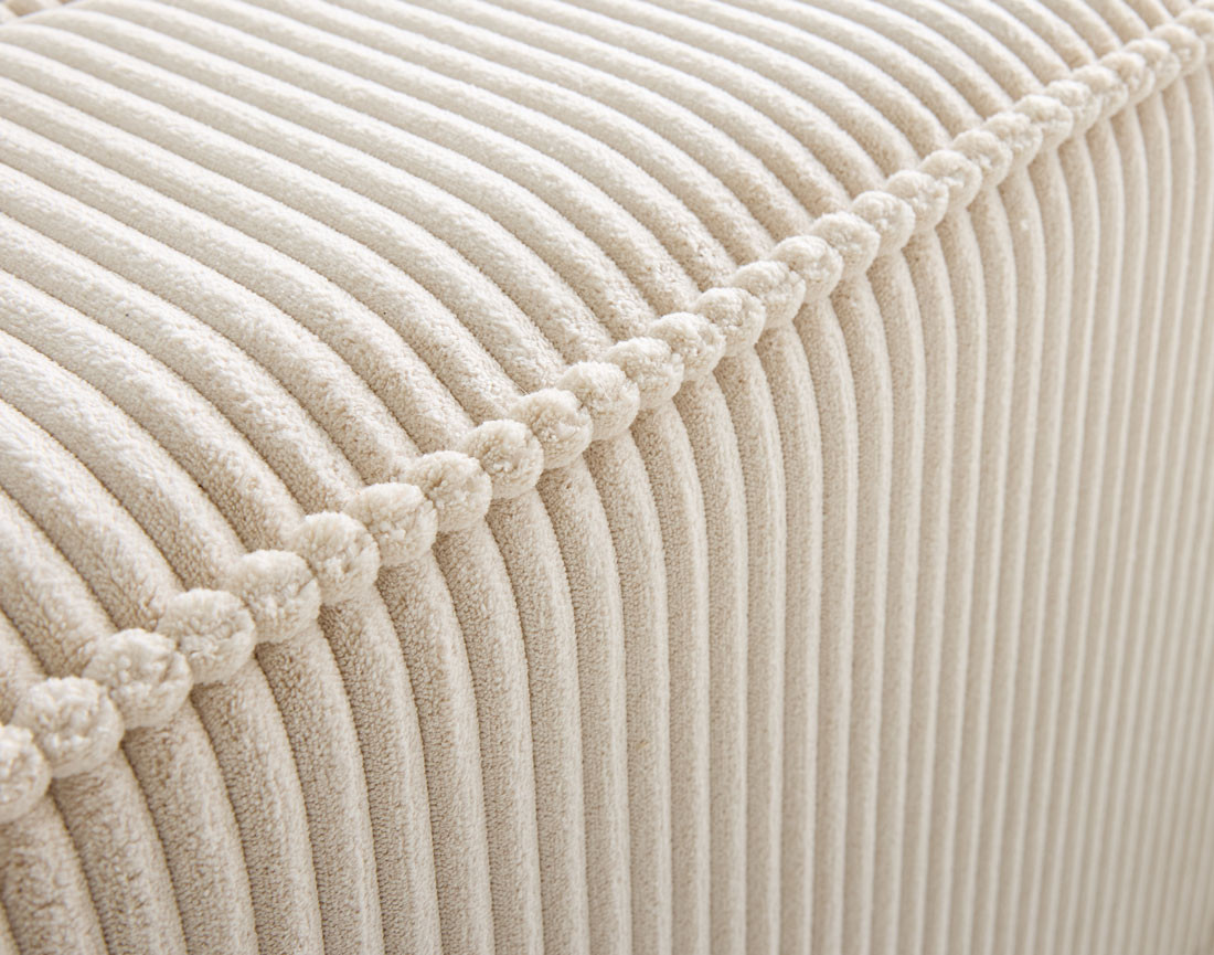 Lit coffre 140x190 cm sommier inclus en velours côtelé Stella