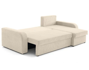 Canapé d'angle réversible convertible avec coffres 4 places en velours côtelé Valos