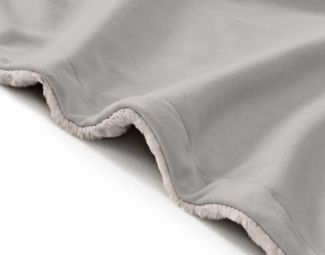 Plaid 200x140 cm en fausse fourrure et velours Venus