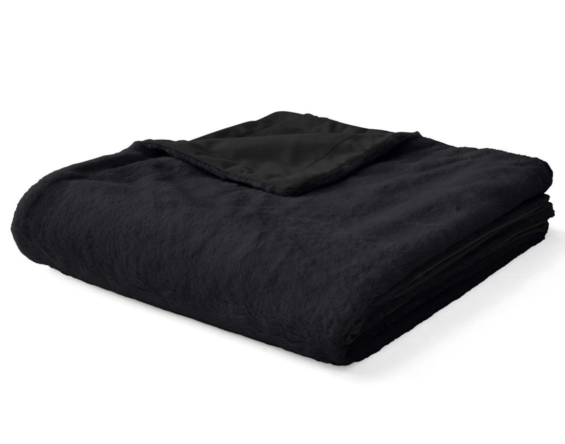 Plaid 200x140 cm en fausse fourrure et velours Venus