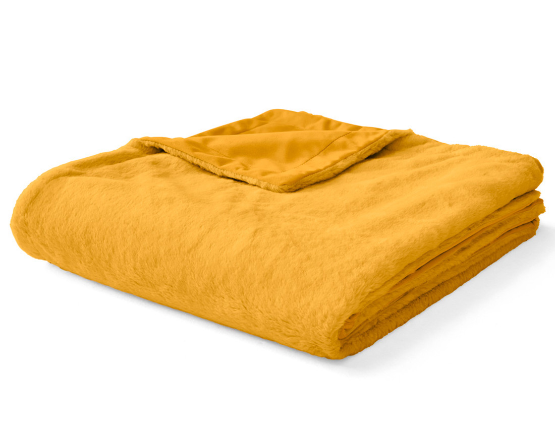 Plaid 200x140 cm en fausse fourrure et velours Venus