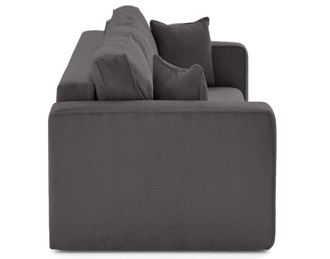 Canapé droit 3 places convertible avec coffre en velours texturé Topaze Canapé droit 3 places convertible avec coffre en velours texturé Topaze