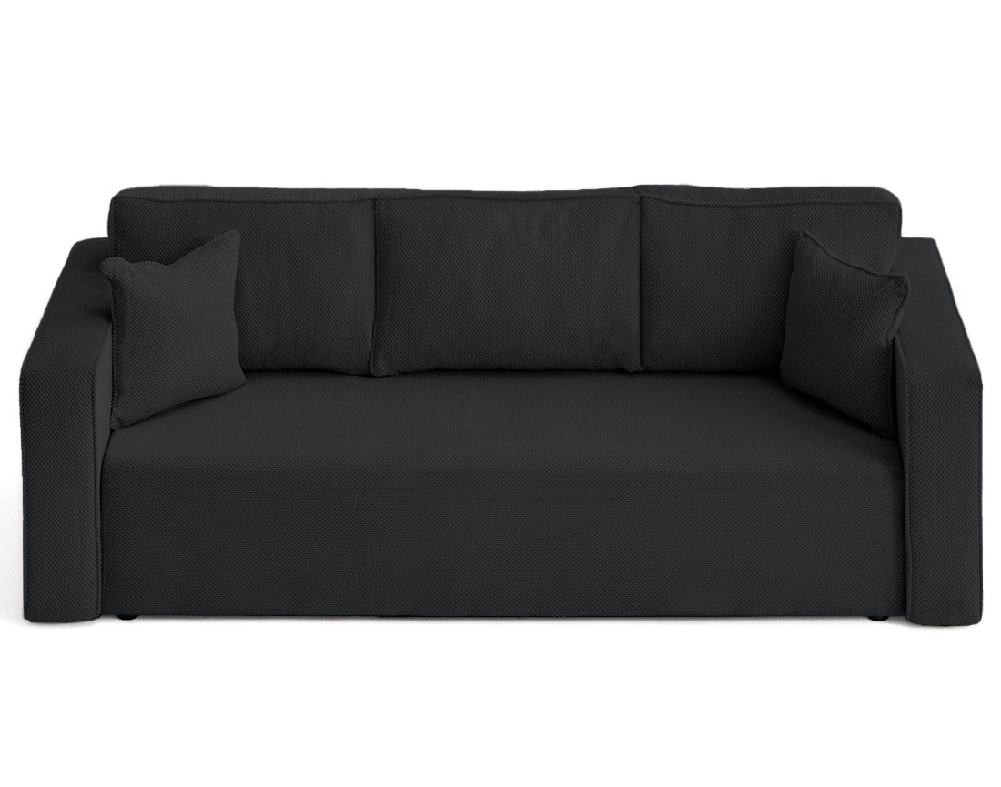 Canapé droit 3 places convertible avec coffre en velours texturé Topaze Canapé droit 3 places convertible avec coffre en velours texturé Topaze