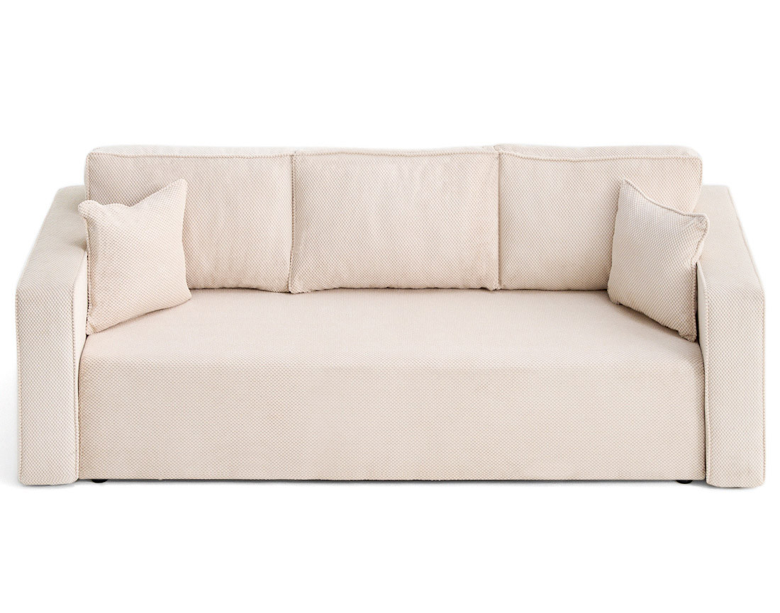 Canapé droit 3 places convertible avec coffre en velours texturé Topaze