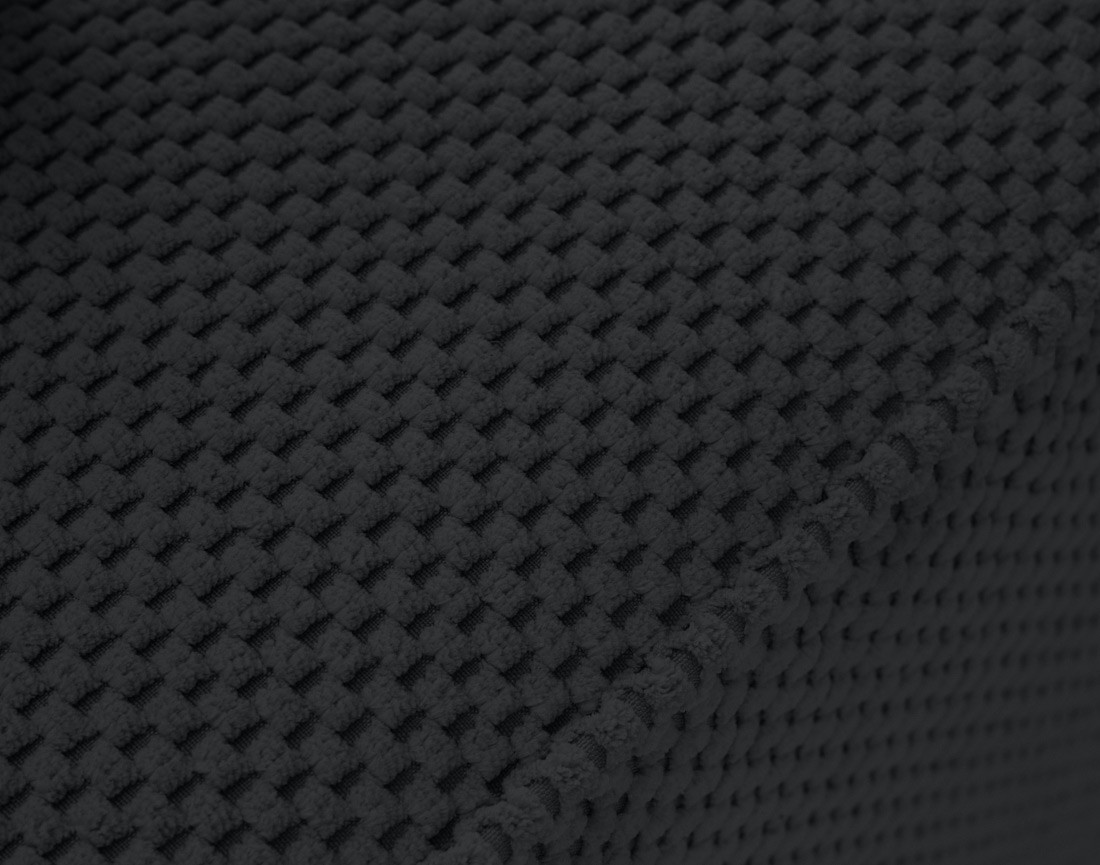 Canapé panoramique en U 7 places convertible avec coffre en velours texturé Topaze Canapé panoramique en U 7 places convertible avec coffre en velours texturé Topaze