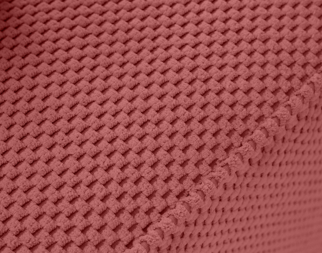 Canapé panoramique en U 7 places convertible avec coffre en velours texturé Topaze Canapé panoramique en U 7 places convertible avec coffre en velours texturé Topaze