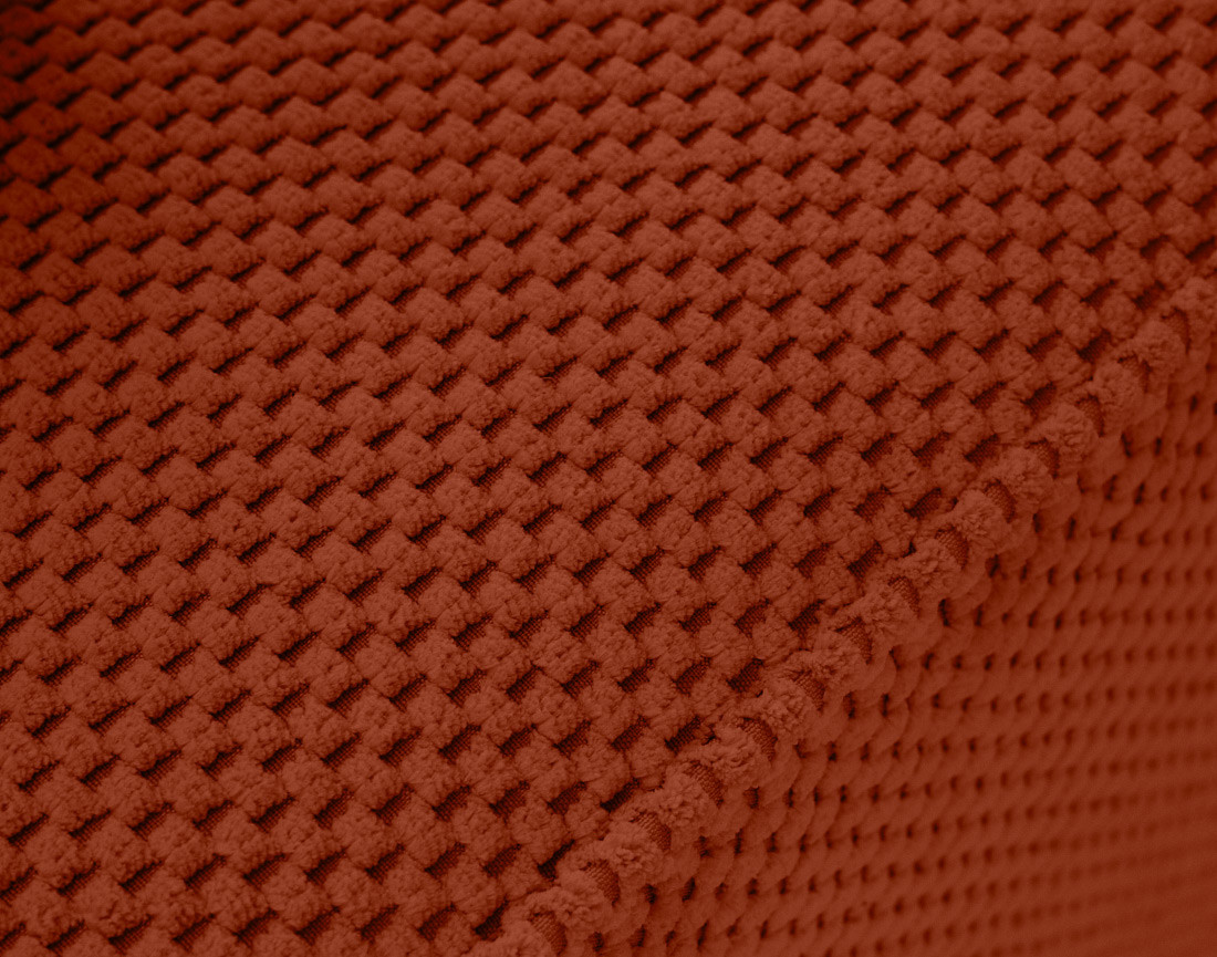 Canapé panoramique en U 7 places convertible avec coffre en velours texturé Topaze