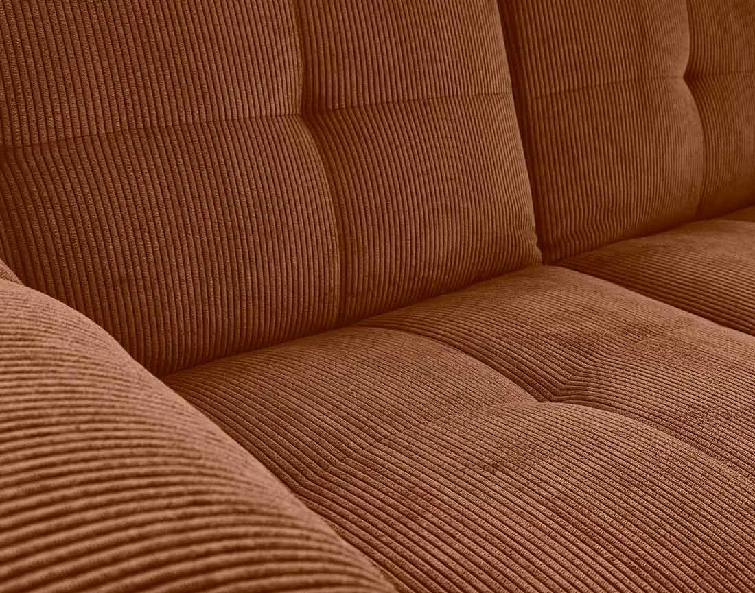 Canapé convertible clic-clac 2 places en velours côtelé Philae