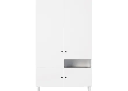 Armoire blanc 120x200 cm Gaby