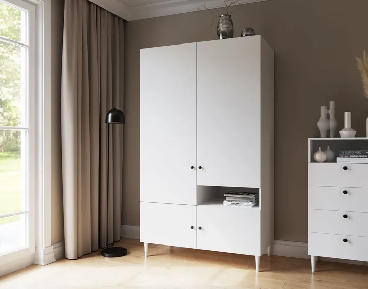 Armoire blanc 120x200 cm Gaby