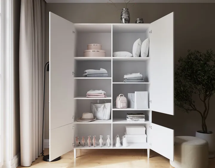 Armoire blanc 120x200 cm Gaby