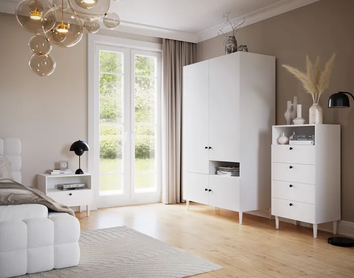 Armoire blanc 120x200 cm Gaby