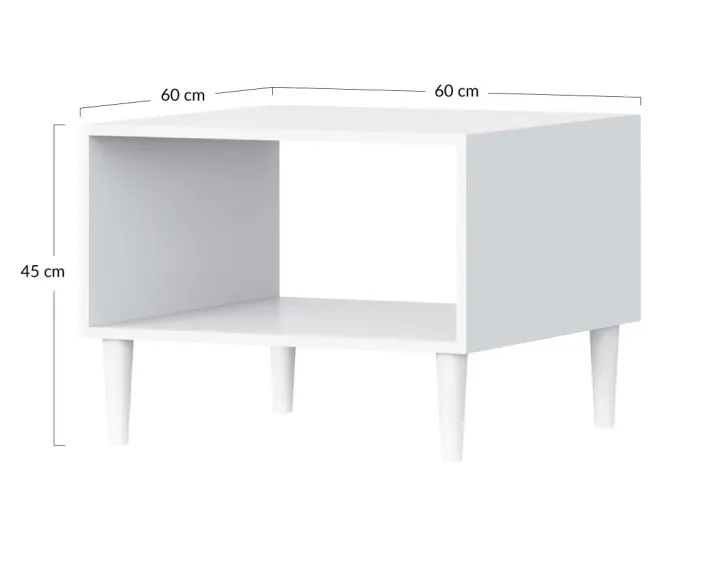 Table basse blanc 60 cm Gaby