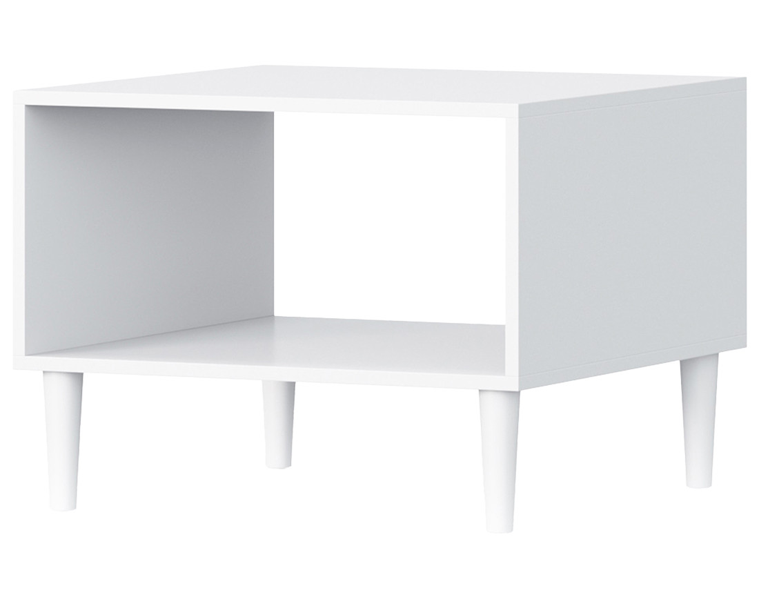 Table basse blanc 1 niche 60 cm Gaby